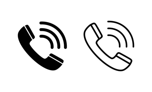 Chamar Vetor Ícone Sinal Telefone Símbolo Ícone Telefone Entre Contato — Vetor de Stock