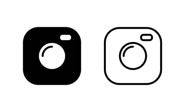 カメラアイコンベクトル 写真カメラのサインとシンボル 写真のアイコン — ストックベクタ