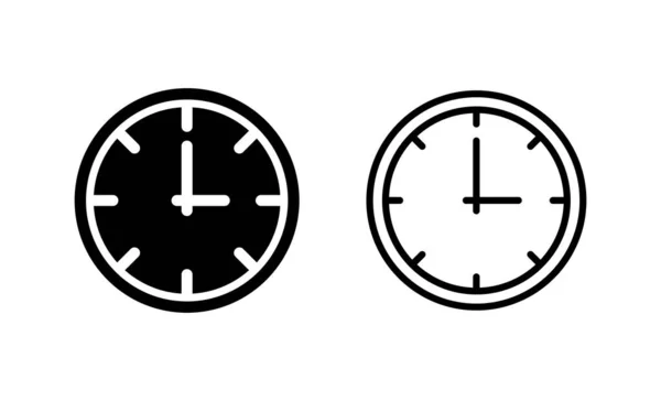 Вектор Значков Часов Знак Времени Символ Иконка — стоковый вектор