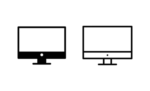 Computer Icon Vector Computer Monitor Semn Simbol — Vector de stoc