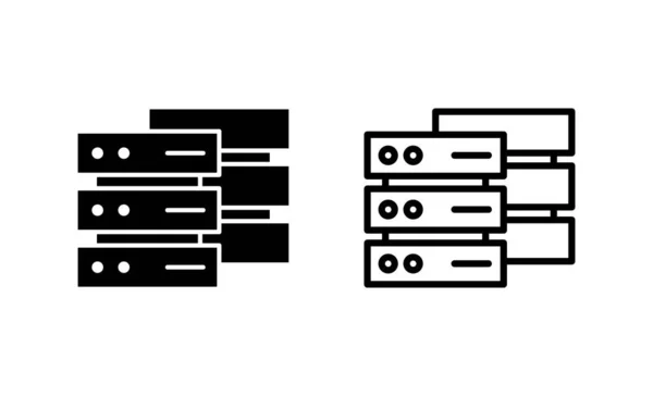 Vecteur Icône Base Données Signe Symbole Base Données — Image vectorielle