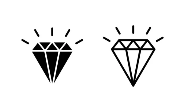 Vecteur Icône Diamant Gemmes Diamant Signe Symbole — Image vectorielle