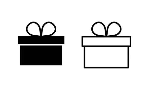 Geschenk Symbol Vektor Geschenkschild Und Symbol Geburtstagsgeschenk — Stockvektor