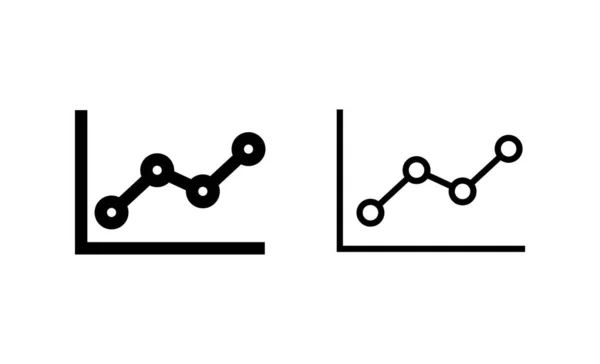 Creciente Vector Icono Gráfico Signo Símbolo Carta Icono Diagrama — Vector de stock