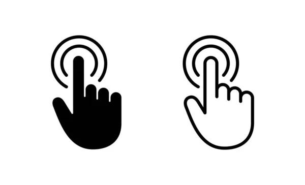 Вектор Значка Руки Знак Курсора Символ Клик Значка Ручного Курсора — стоковый вектор