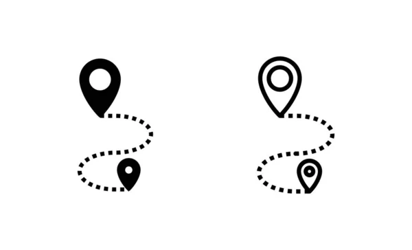 Karten Und Pinsymbol Vektor Ortsschild Und Symbol Geo Locate Zeiger — Stockvektor