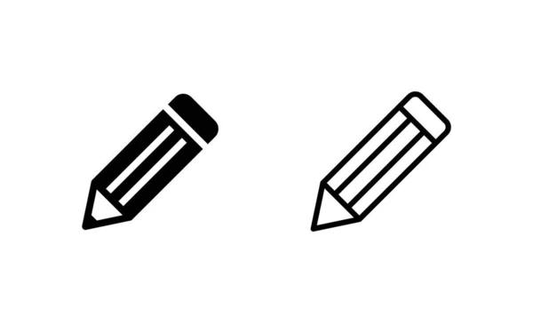 Вектор Піктограми Олівця Знак Ручки Символ Вектор Піктограми Редагування — стоковий вектор