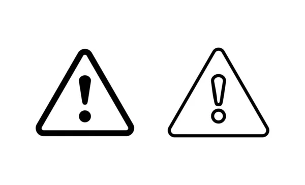 Vektor Ikony Nebezpečí Vykřičníku Značka Symbol Pozornosti Varovné Znamení Nebezpečí — Stockový vektor
