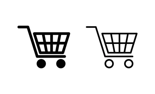 Wektor Ikony Zakupów Znak Symbol Wózka Ikona Wózka — Wektor stockowy