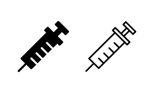Spritzensymbolvektor Injektionszeichen Und Symbol Impfstoffsymbol — Stockvektor