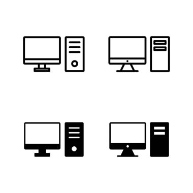 Bilgisayar simgeleri vektörü. bilgisayar izleme işareti ve simgesi