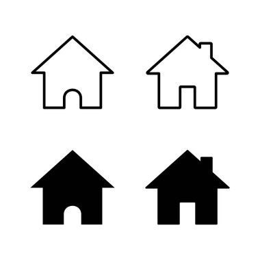 Ev simgeleri vektörü. Ev işareti ve sembol