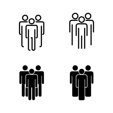 İnsanlar vektör simgeleri. İmza ve sembol. Kullanıcı Simgesi vektörü