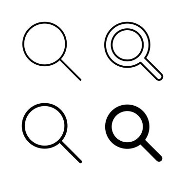 Simge vektörünü ara. Büyüteç işareti ve sembolü ara