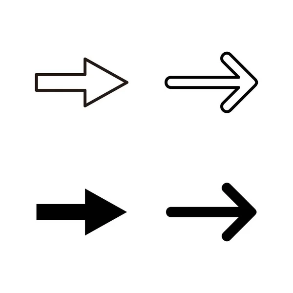 Iconos Flecha Vector Signo Flecha Símbolo Para Diseño Web — Vector de stock