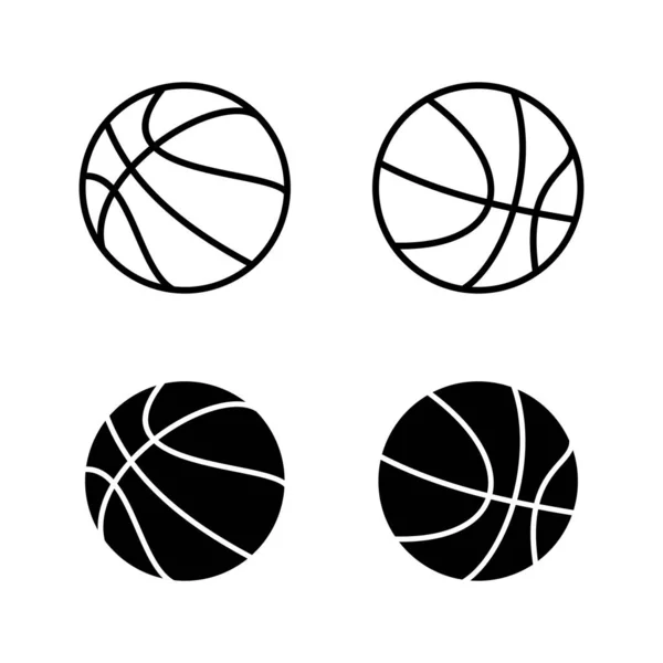 Vector Iconos Del Baloncesto Baloncesto Signo Pelota Símbolo — Archivo Imágenes Vectoriales