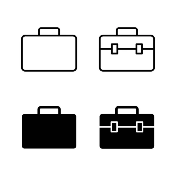 Briefcase Icons Vector Suitcase Sign Symbol Luggage Symbol — Stock Vector
