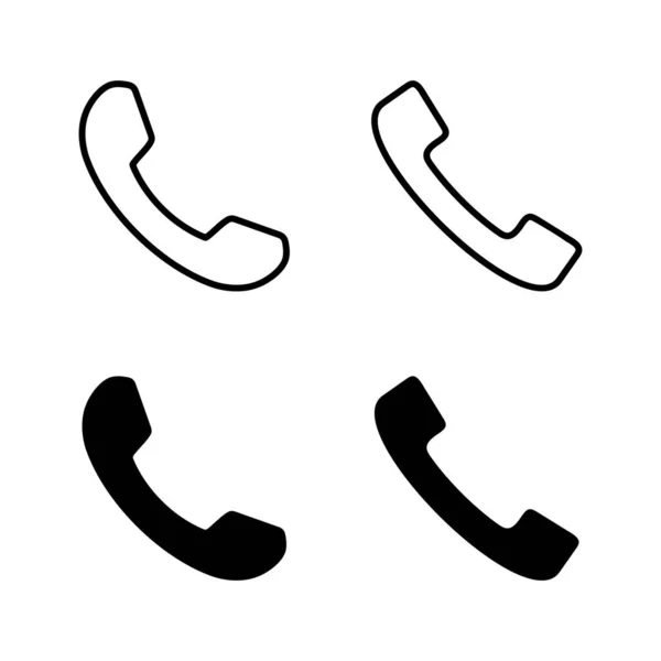 Chamar Ícones Vetor Sinal Telefone Símbolo Ícone Telefone Entre Contato — Vetor de Stock