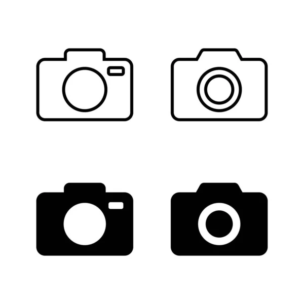 Camera Iconen Vector Fototoestel Symbool Fotografie Icoon — Stockvector