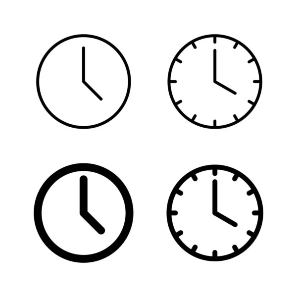 Vetor Ícones Relógio Sinal Tempo Símbolo Ícone Relógio — Vetor de Stock
