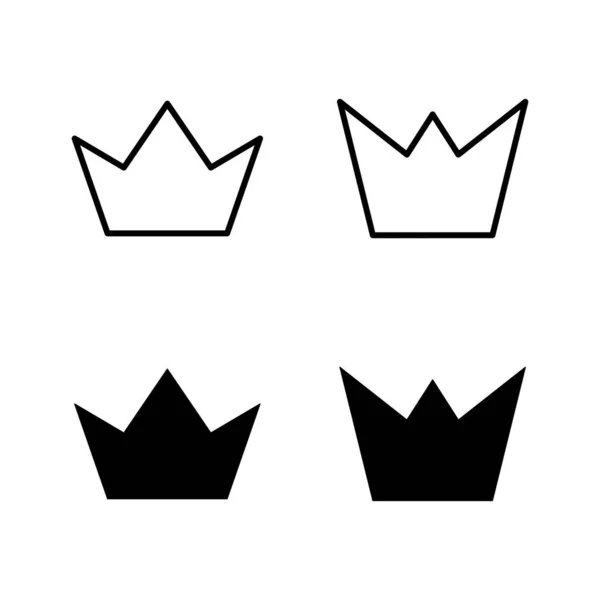 皇冠图标矢量 冠名符号和符号 — 图库矢量图片