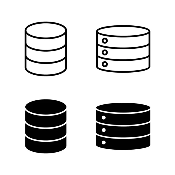 Database Pictogrammen Vector Databankteken Symbool — Stockvector