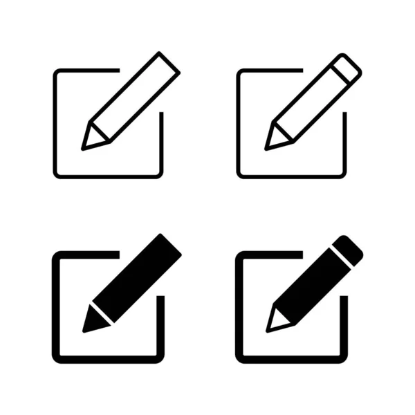 Editar Vector Iconos Editar Signo Símbolo Del Documento Editar Icono — Vector de stock