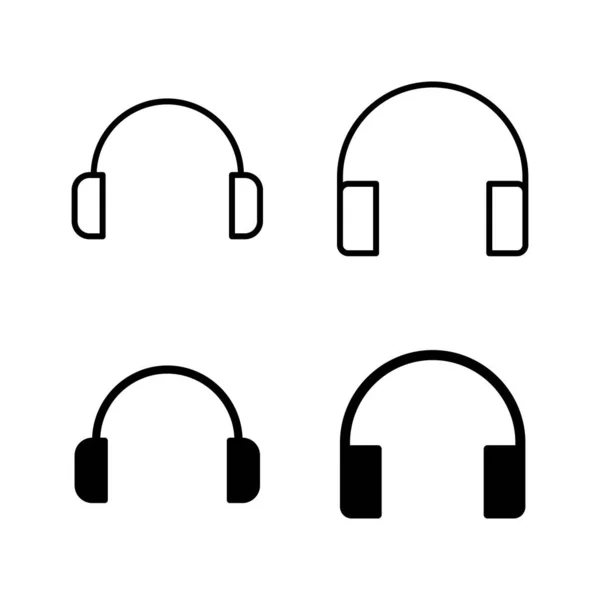 Vektor Der Kopfhörersymbole Headector Zeichen Und Symbol — Stockvektor
