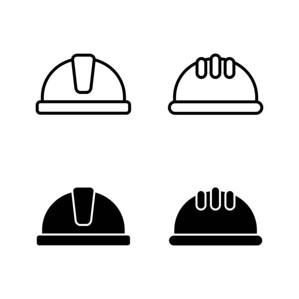 Helm Symbole Vektor Motorradhelmschild Und Symbol Bauhelm Ikone Schutzhelm — Stockvektor