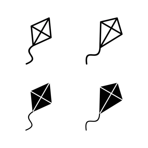 Kite Icons Vector Kite Sign Symbol — Stock Vector