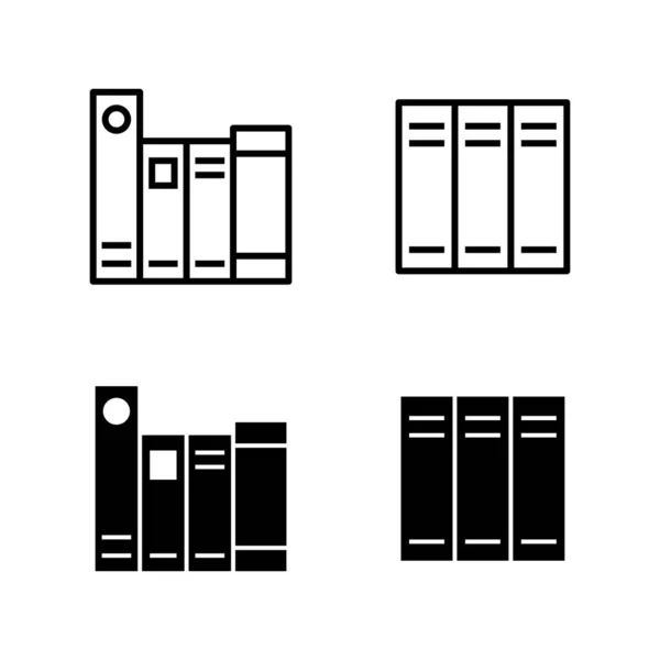 Icônes Bibliothèque Vecteur Signe Symbole Éducation — Image vectorielle