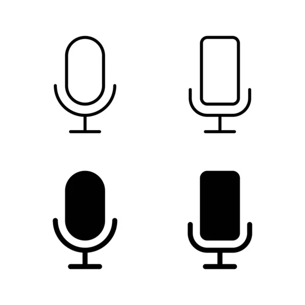 Mikrofon Simgeleri Vektörü Karaoke Işareti Sembol — Stok Vektör