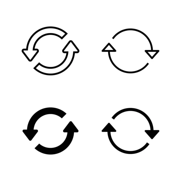 Actualiser Vecteur Des Icônes Recharger Signe Symbole Icône Mise Jour — Image vectorielle