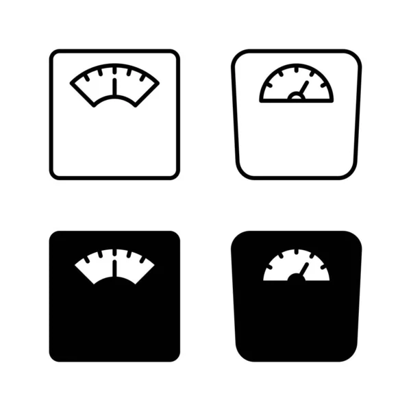 Escalas Iconos Vector Peso Escala Signo Símbolo — Archivo Imágenes Vectoriales