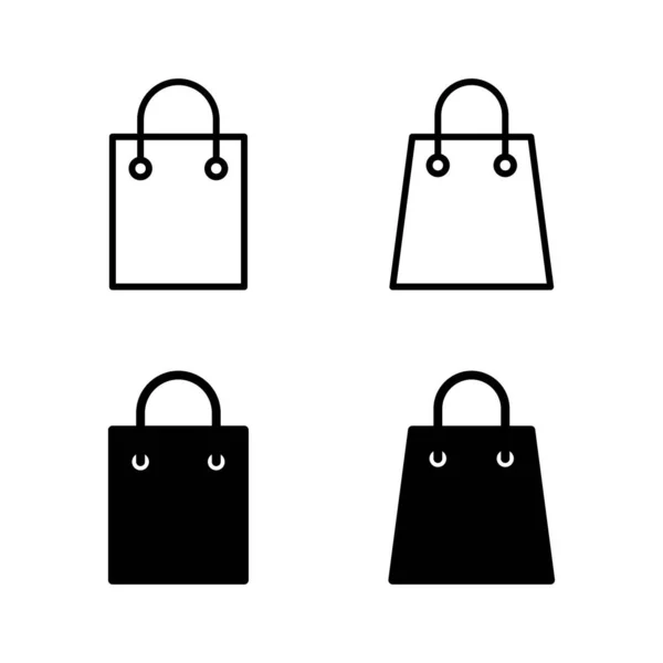Icons Für Einkaufstüten Einkaufsschild Und Symbol — Stockvektor