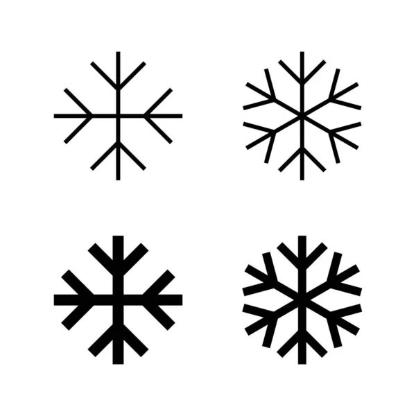 Вектор Снежных Икон Знак Символ Снежинки — стоковый вектор