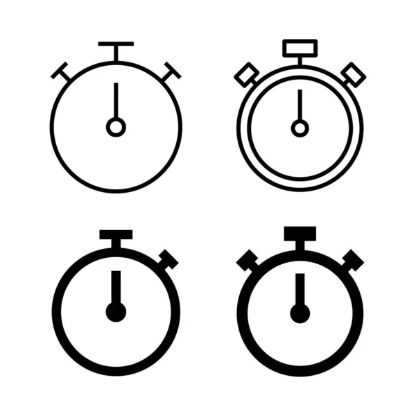 秒表图标矢量 时间标志和符号 倒计时图标 — 图库矢量图片