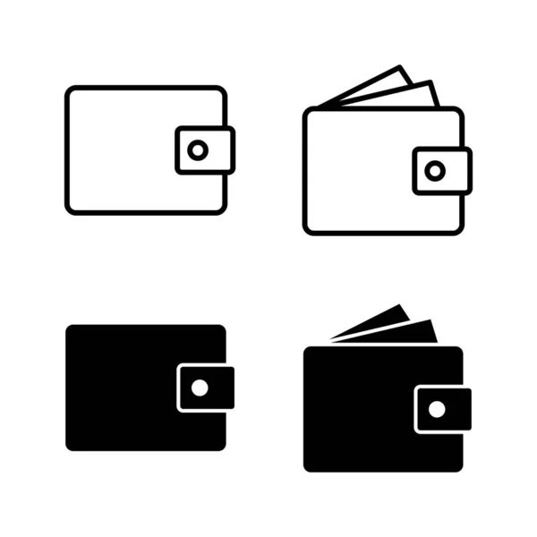 Portefeuille Icônes Vecteur Signe Symbole Portefeuille — Image vectorielle