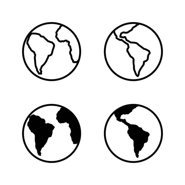 Vettore Mappe Del Mondo Segno Simbolo Della Mappa Del Mondo — Vettoriale Stock