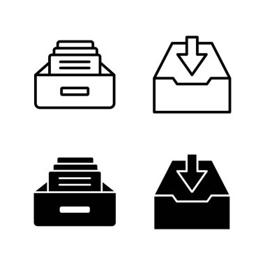 Dizin simgesi vektörünü arşivle. Belge vektör simgesi. Depolama simgesini arşivle.