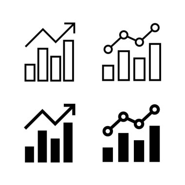 Grafik Simgeleri vektörü büyüyor. Çizelge ve sembol. diyagram simgesi