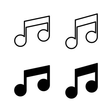 Müzik simgeleri vektörü. nota işareti ve sembol