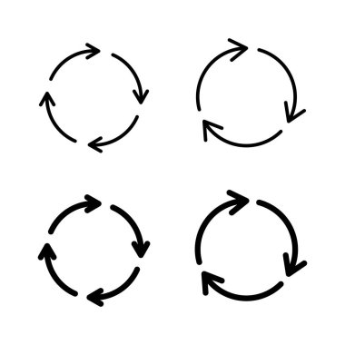 Simge vektörünü geri dönüştür. Geri dönüşüm işareti ve sembolü.