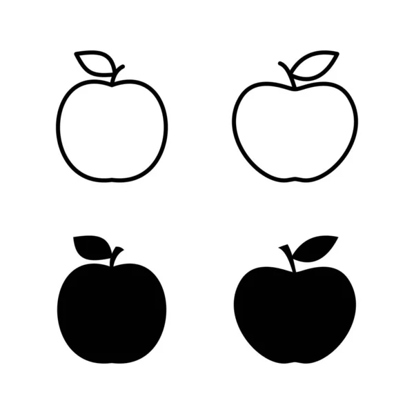 Iconos Apple Vector Signo Apple Símbolos Para Diseño Web — Vector de stock