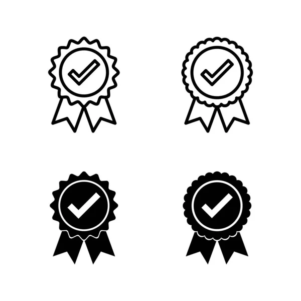 Vecteur Icône Approuvé Icône Médaille Certifiée — Image vectorielle