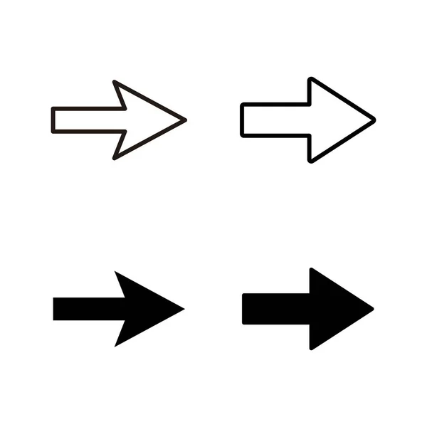 Iconos Flecha Vector Signo Flecha Símbolo Para Diseño Web — Archivo Imágenes Vectoriales