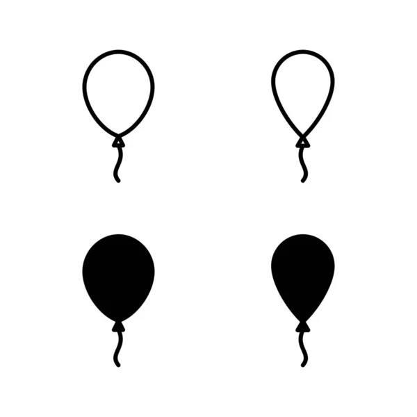 Ícones Balão Vetor Signo Símbolo Balão Partido —  Vetores de Stock