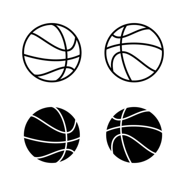 Basketball Ikonen Vektor Zeichen Und Symbol Des Basketballs — Stockvektor