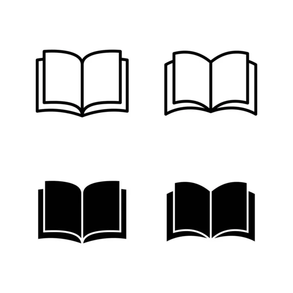 Вектор Иконок Открытый Знак Книги Символ Ref Book — стоковый вектор