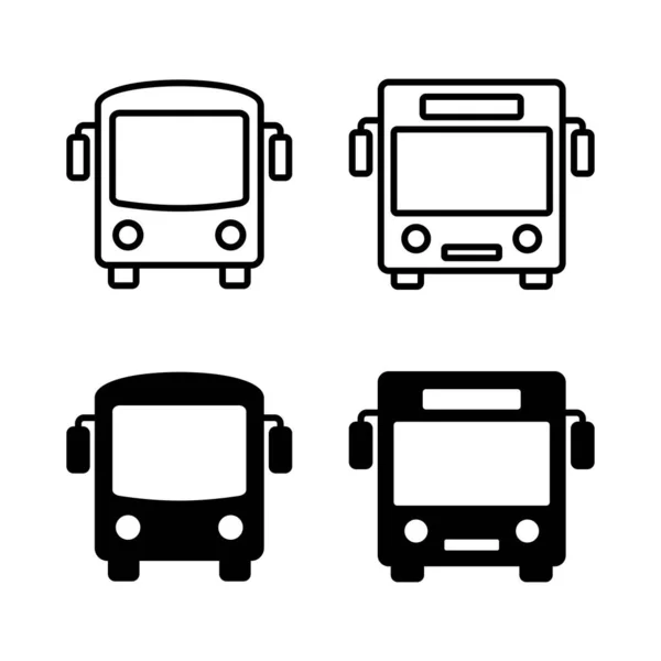 Bus Icons Vector Bus Sign Symbol — Stock Vector